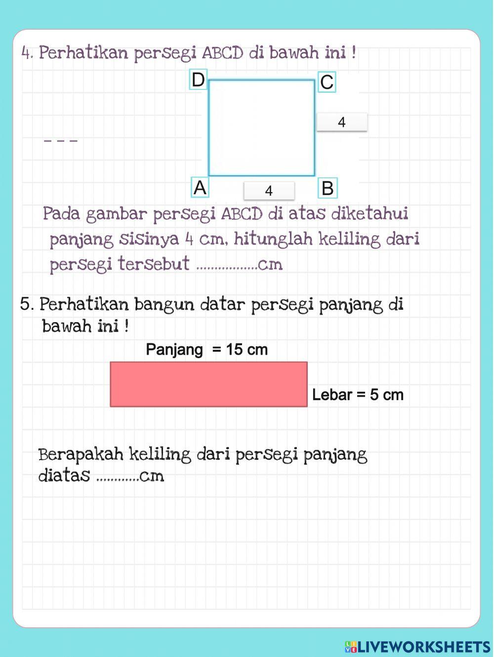 LKPD Luas dan Keliling Bangun Datar
