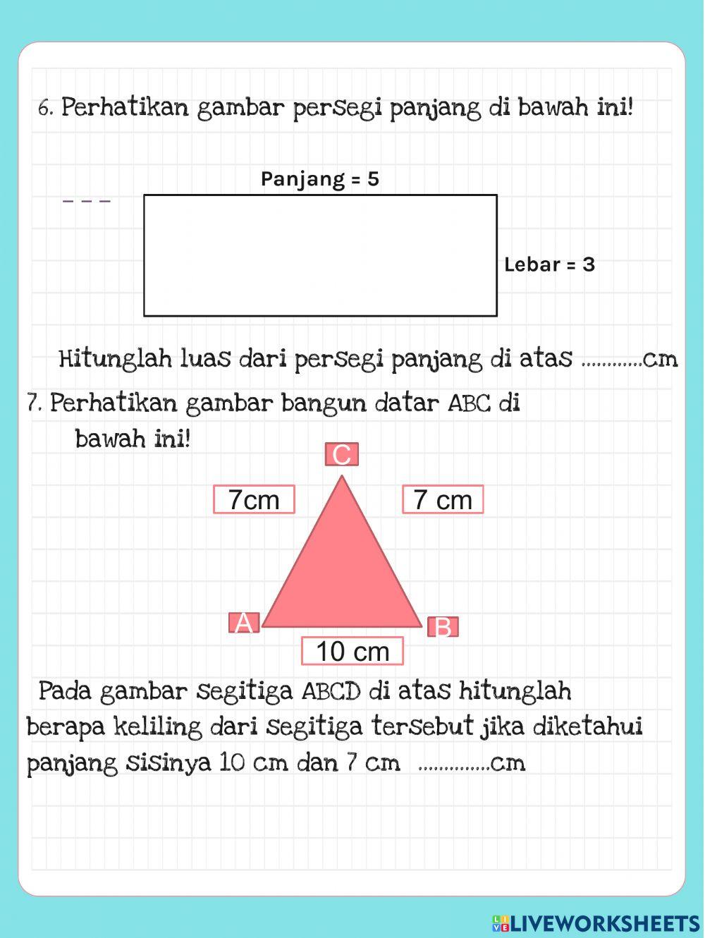 LKPD Luas dan Keliling Bangun Datar