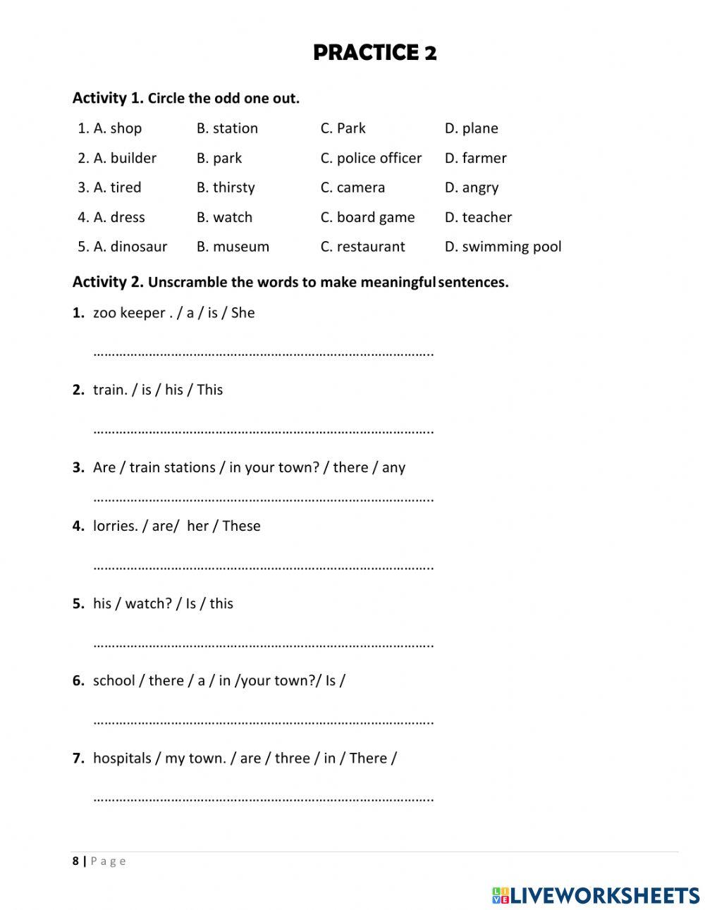Grade 2 pratice test 2