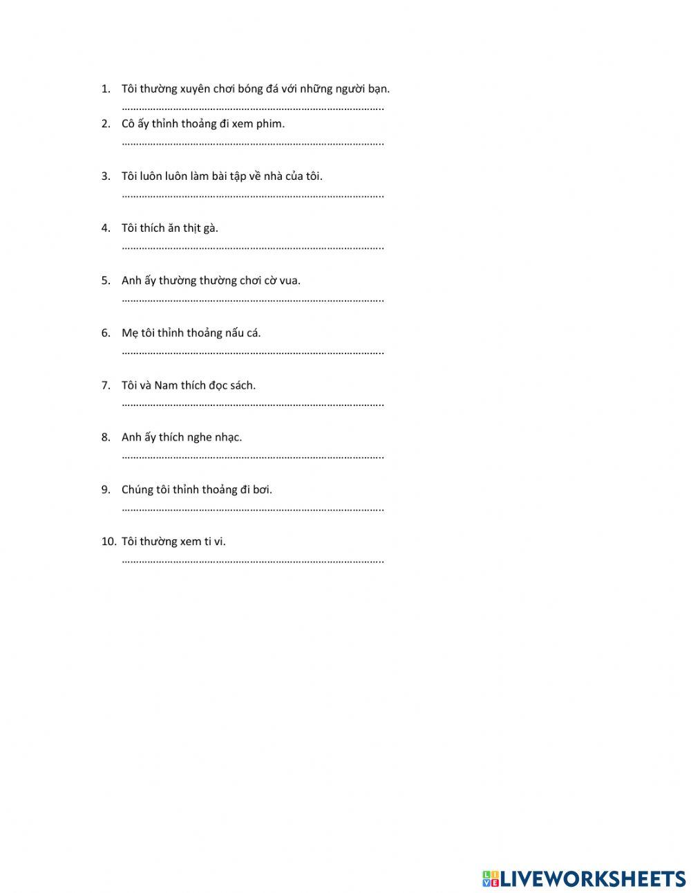 Hiện tại đơn go-goes- like-likes