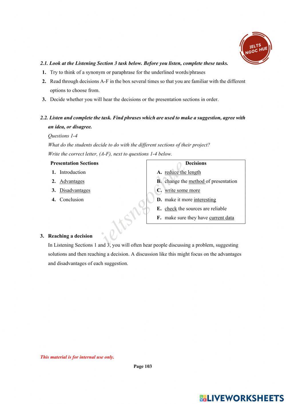 Unit 5 - listening - attitude and behavior