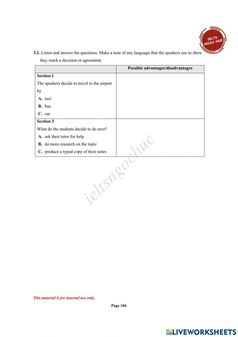 Unit 5 - listening - attitude and behavior