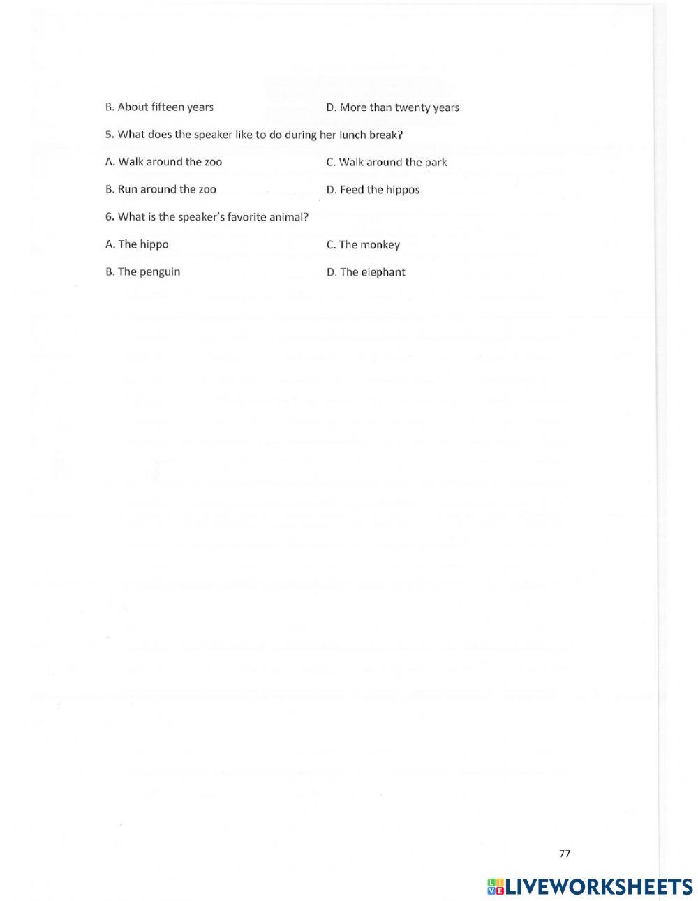 Unit 9 - listening - public places