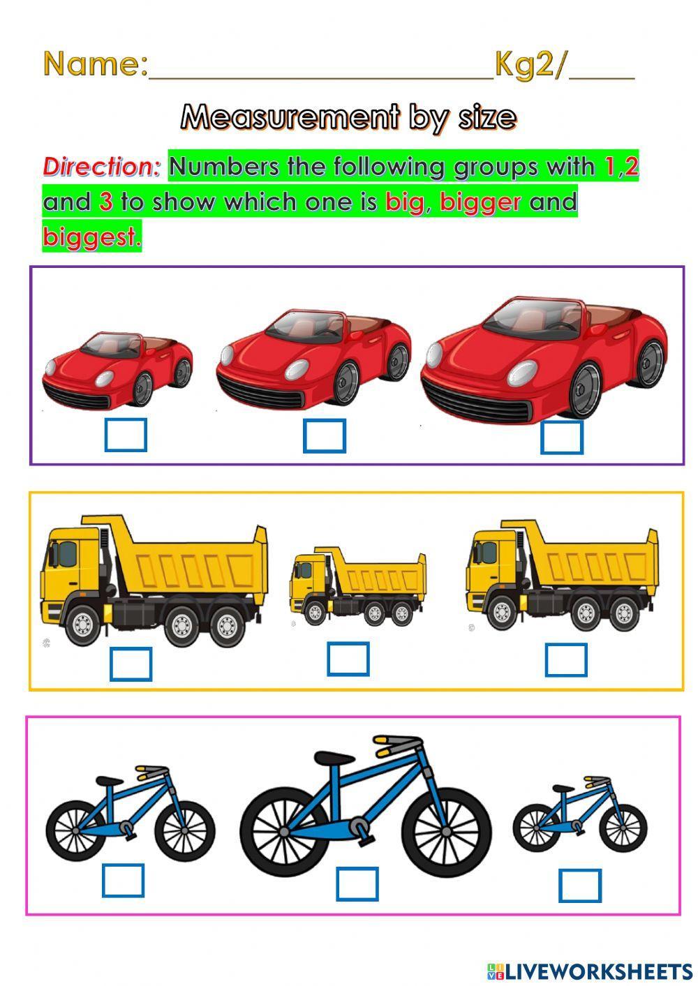 Measurement by size