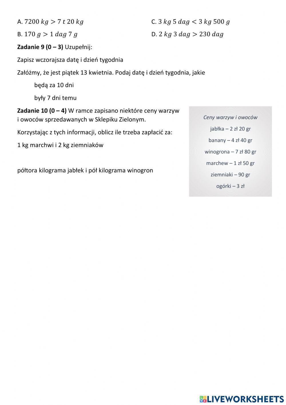 Systemy zapisywania liczb