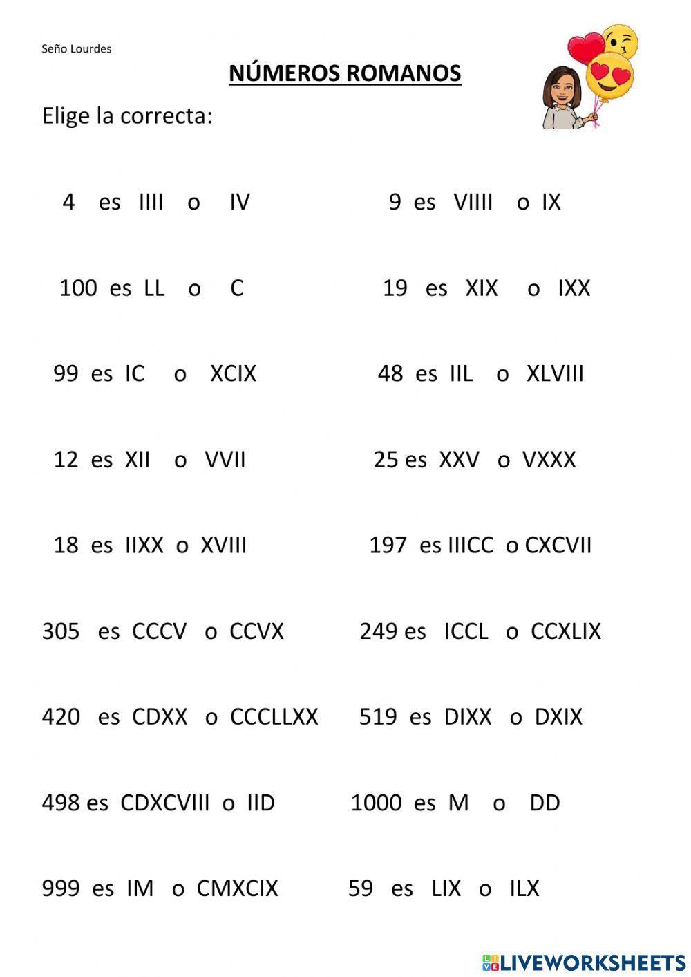 Numeros romanos Numeros romanos