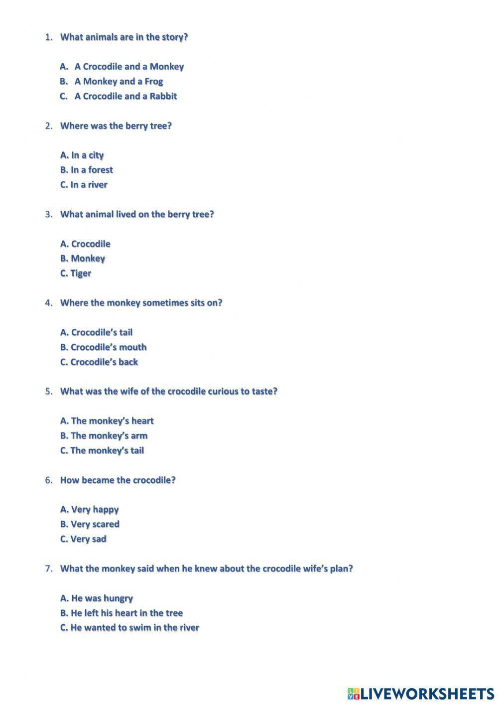 The monkey and the crocodile