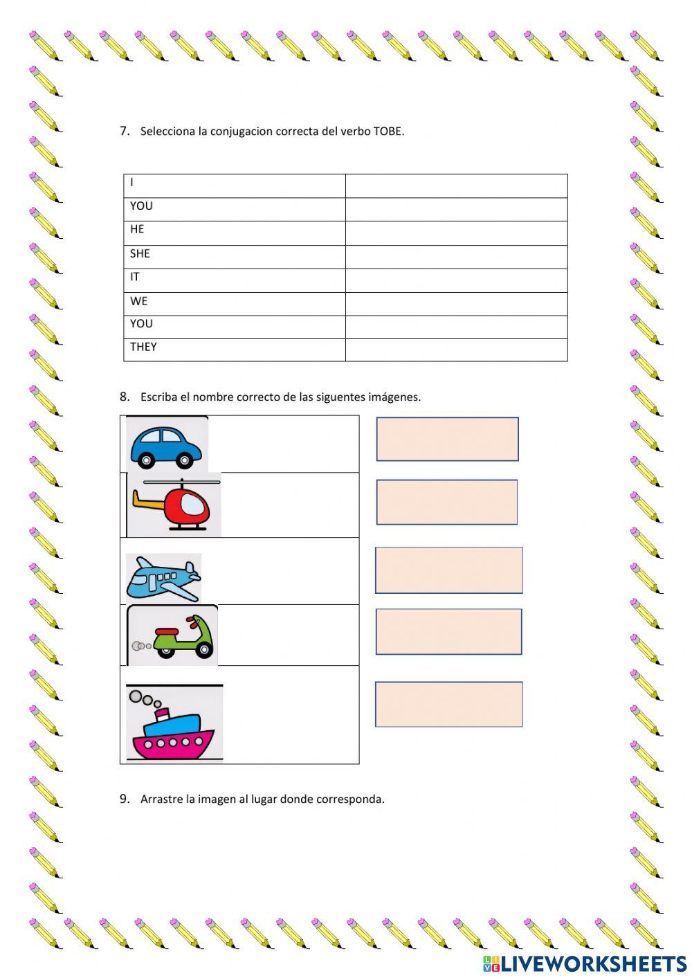 Evaluación sumativa inglés
