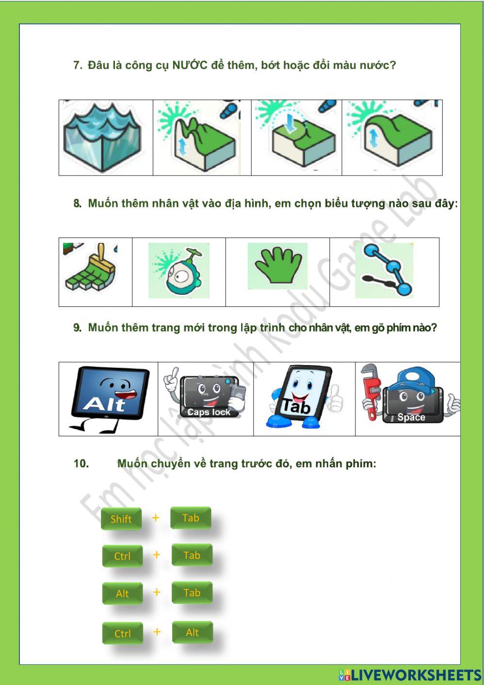 Tin học lớp 2-Tuần 12-Ôn tập học kỳ I