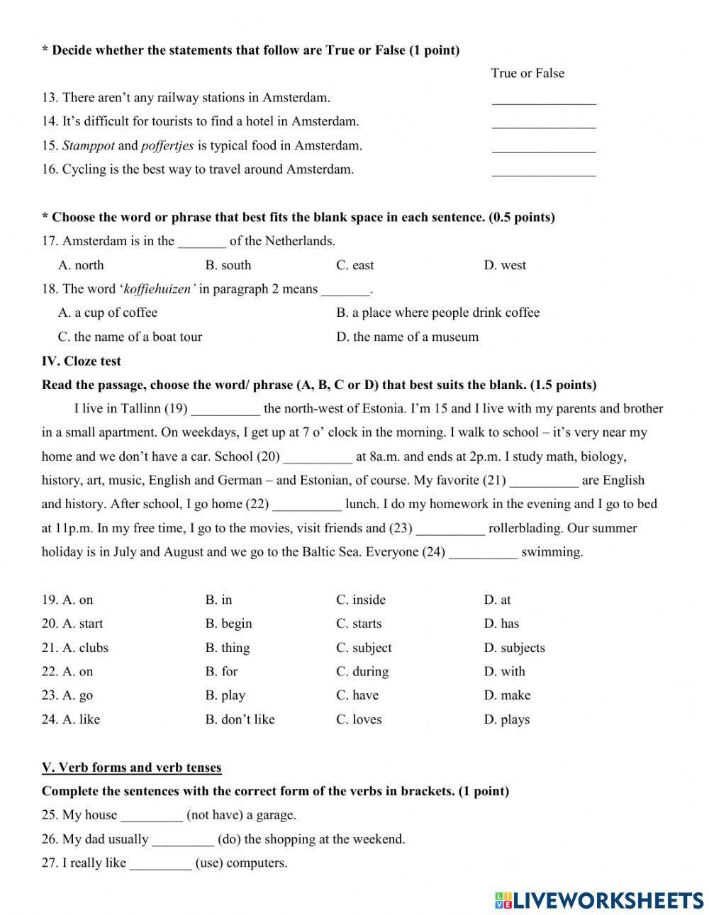 Grade 6 I learn smart world mid term 2