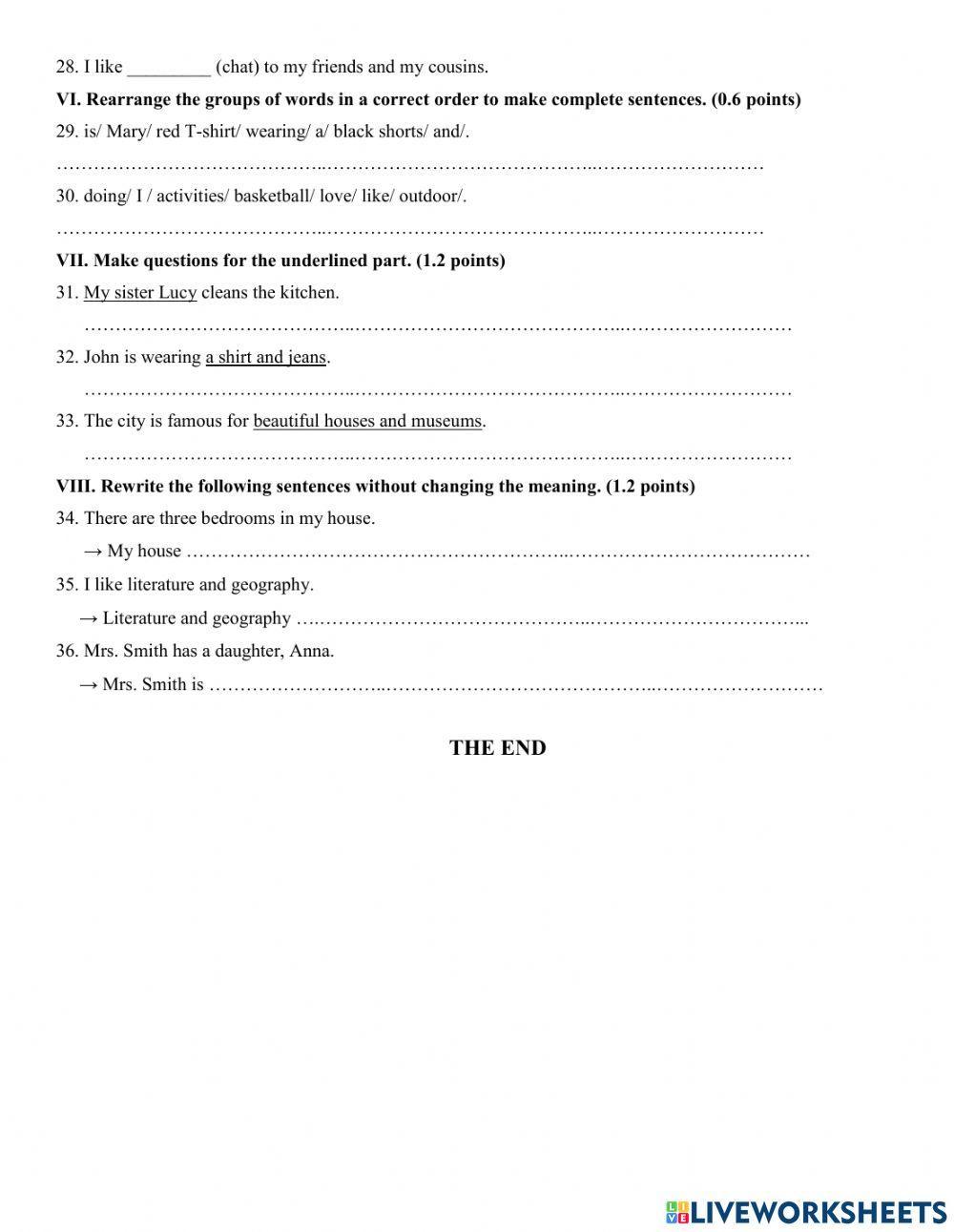 Grade 6 I learn smart world mid term 2