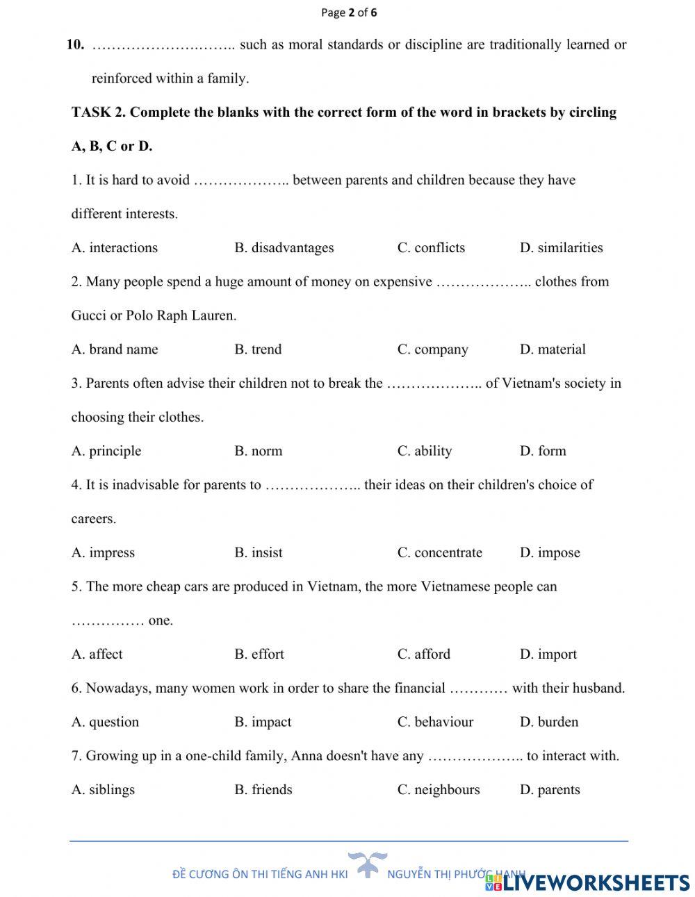 Unit 1-the generation gap