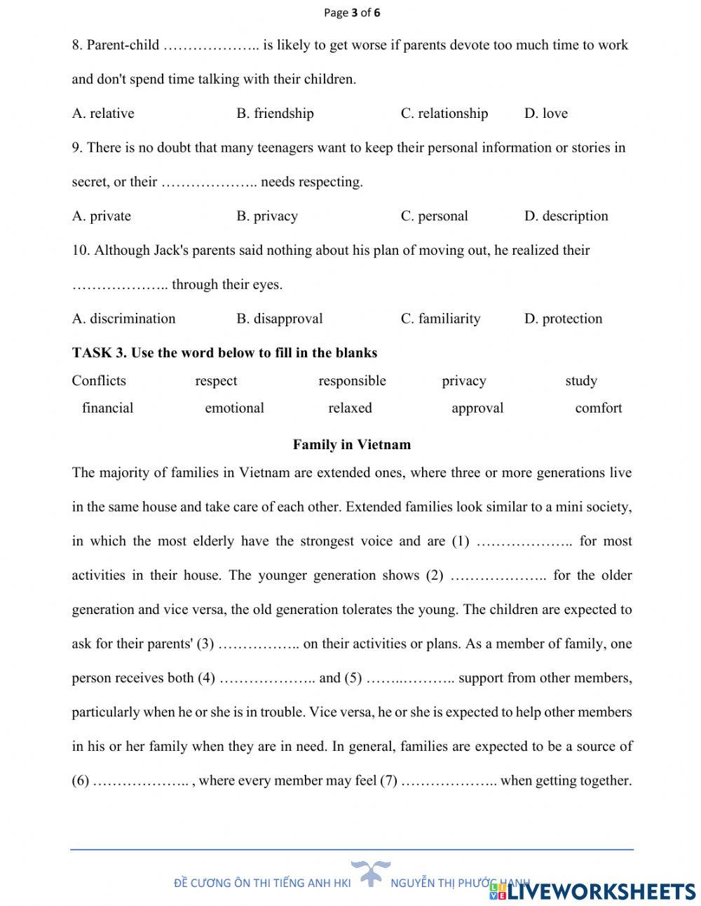 Unit 1-the generation gap