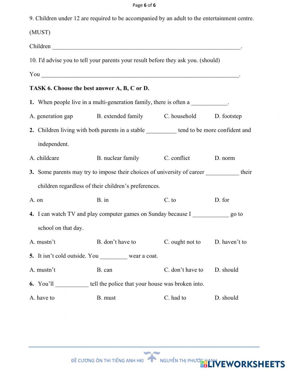 Unit 1-the generation gap