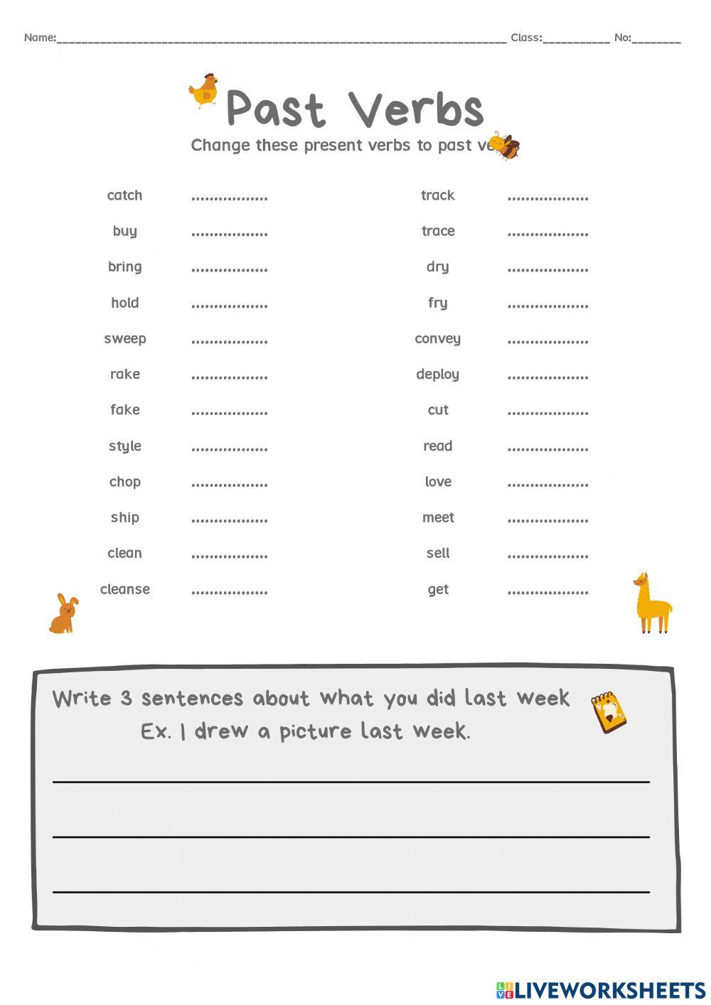 Past verbs Past verbs