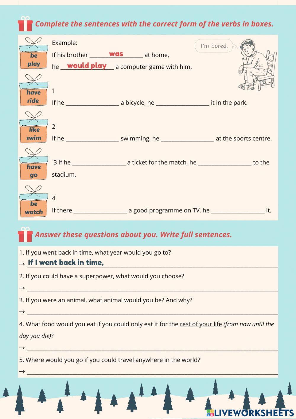 J5B Second Conditional