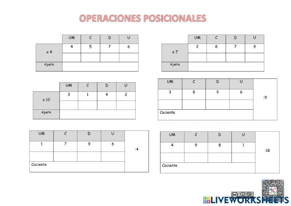 Producto y división posicional abn