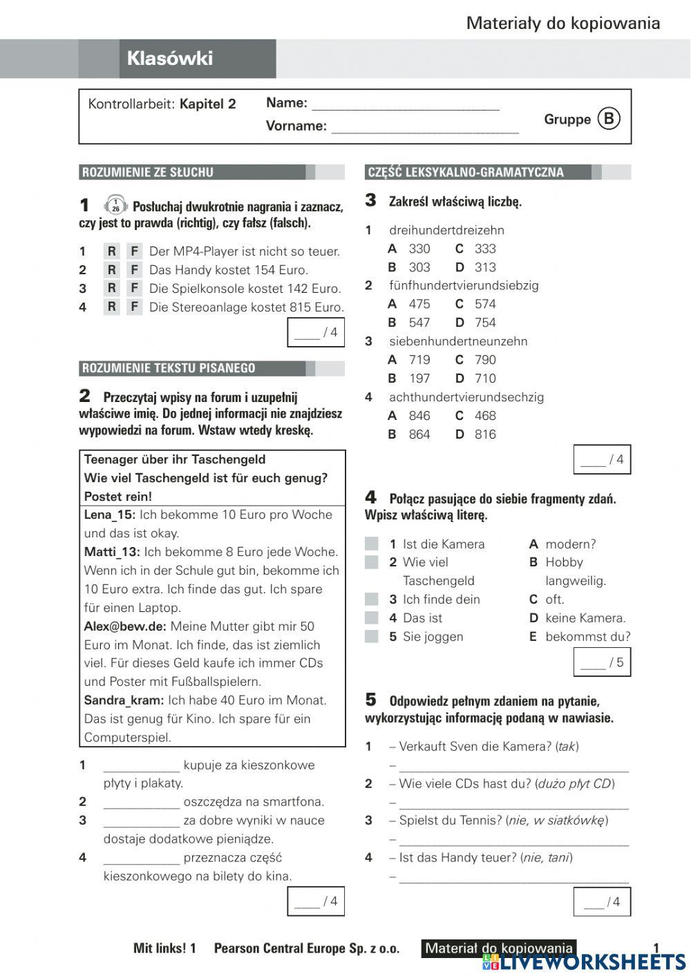 Test - Taschengeld Mit links 1