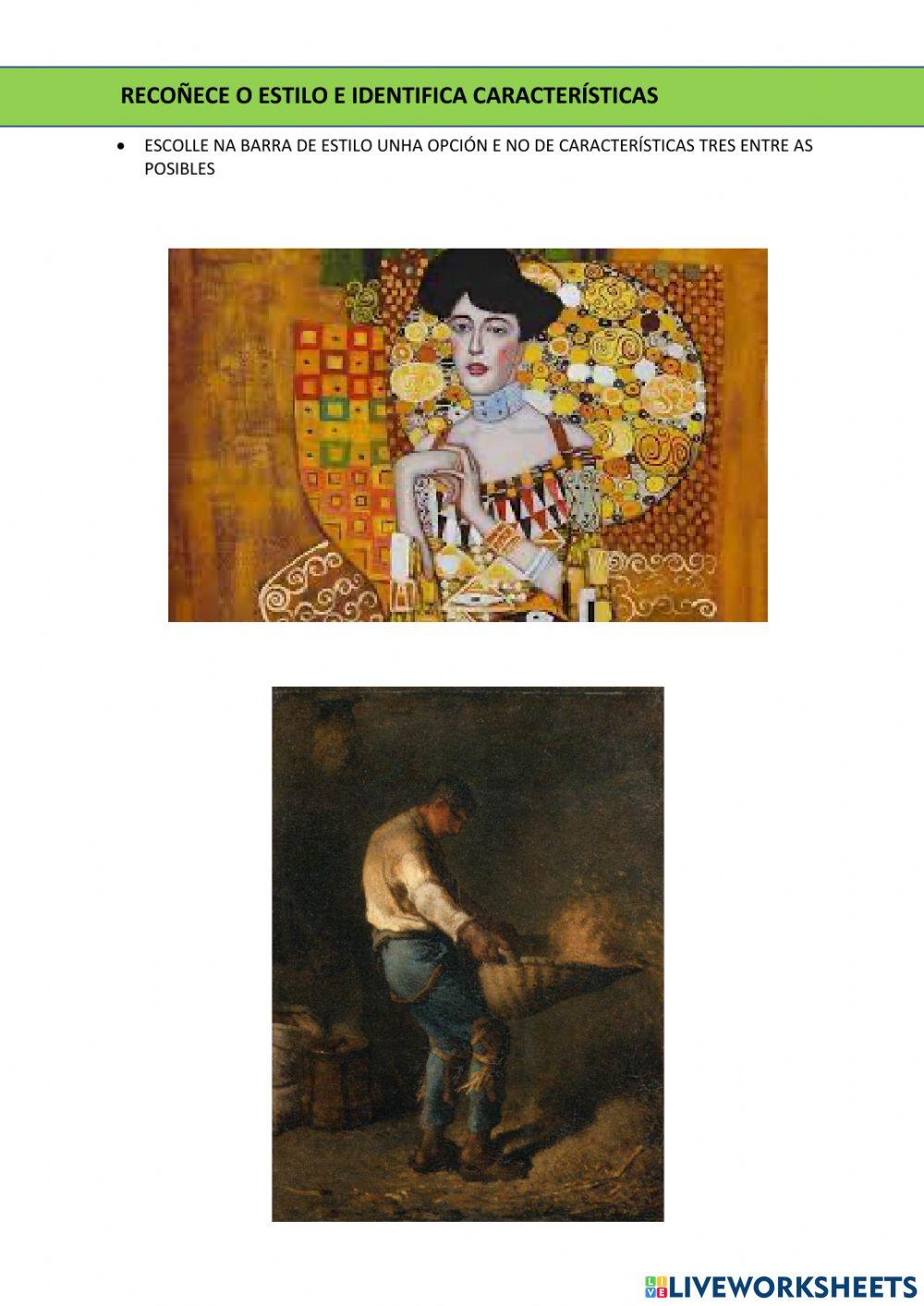 Arte: recoñece características e estilos Arte: recoñece características e estilos