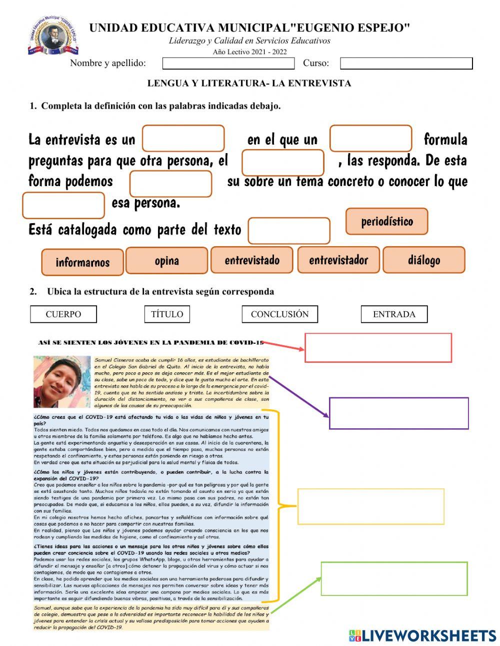 La entrevista La entrevista