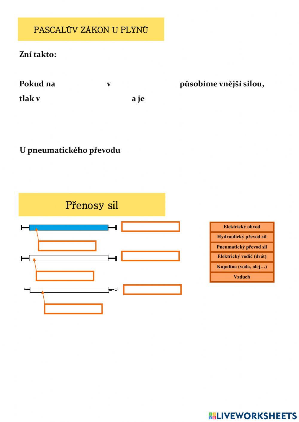Plyny - Archimedův a Pascalův zákon