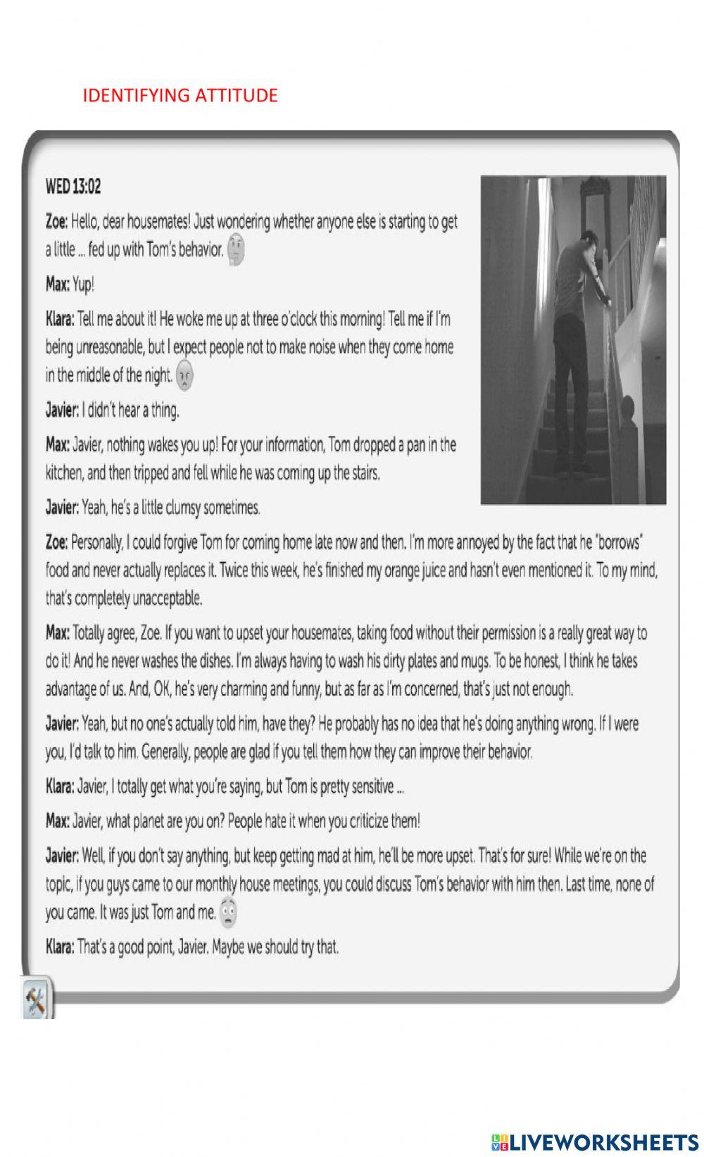 READING IDENTIFYING ATTITUDE