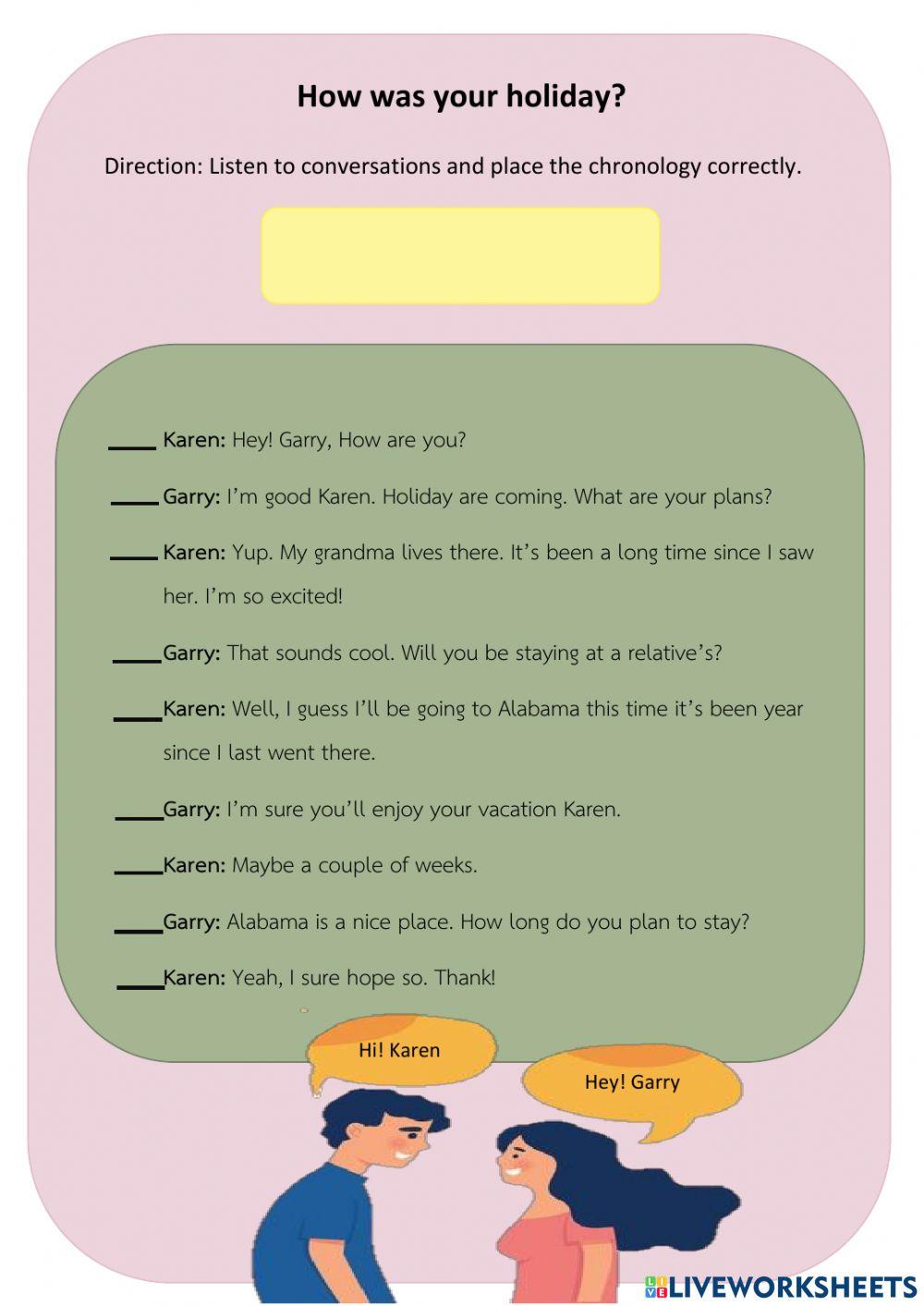 Listen and fill the correct numbers