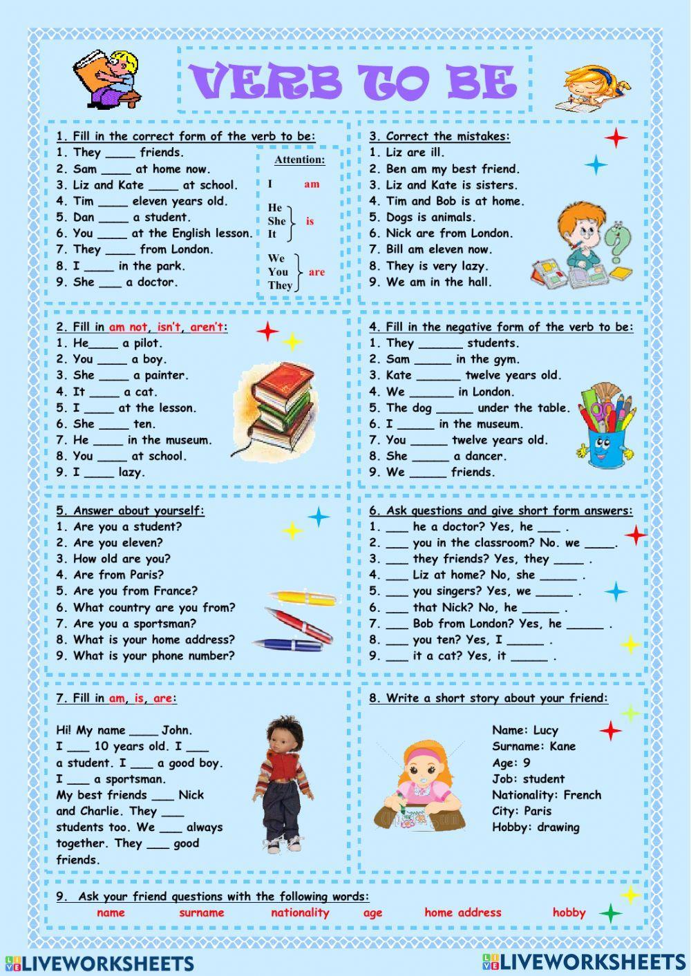 Verb forms in present simple tense