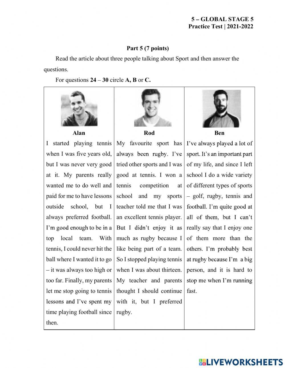 GS5-EOT-Practice Test 1-Reading & Writing