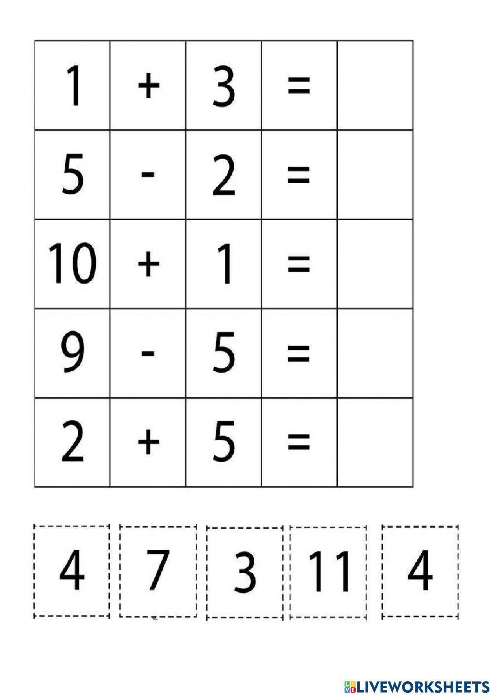 Sumar y restar hasta el 10