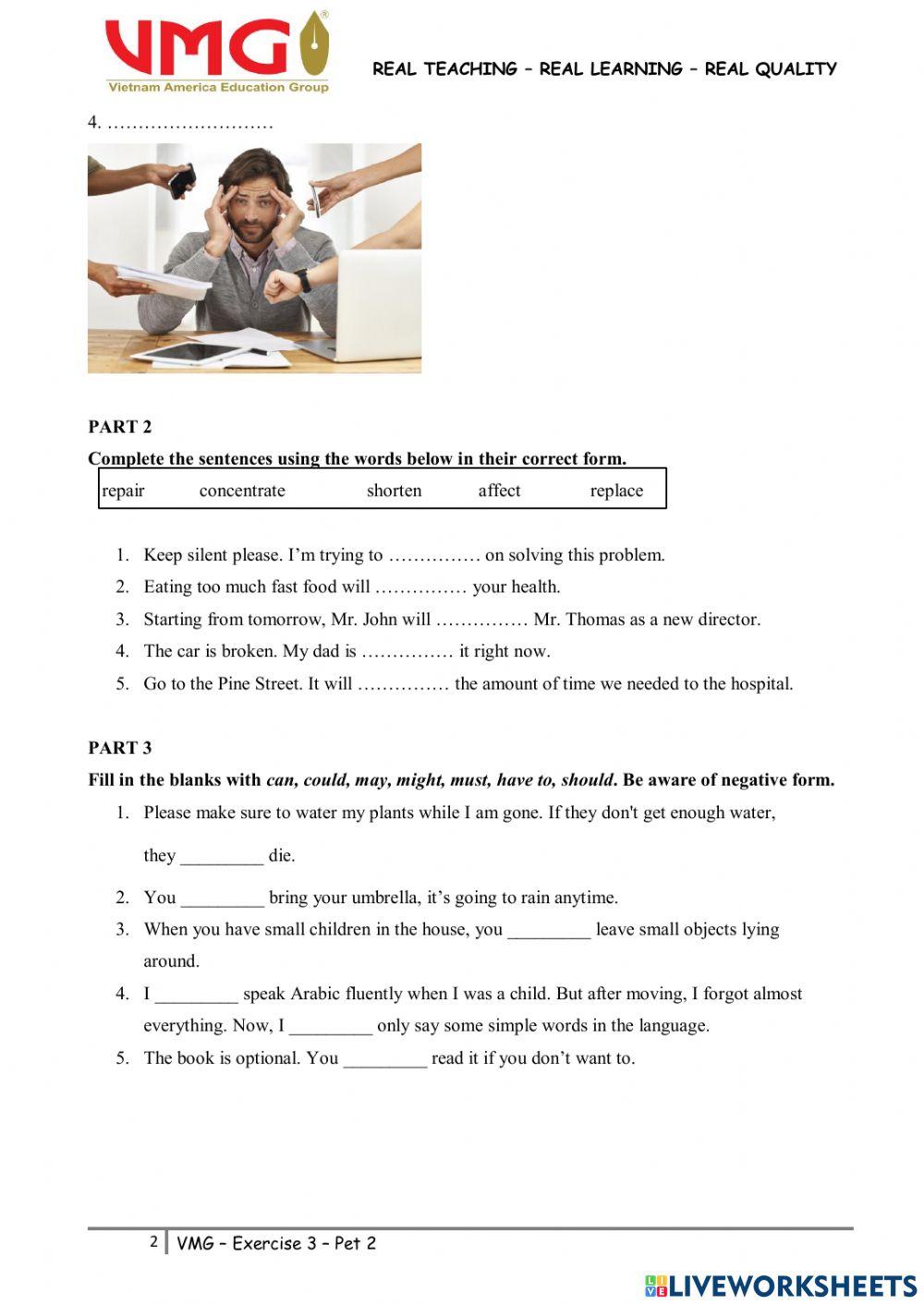 Online practice 3 - Pet 4