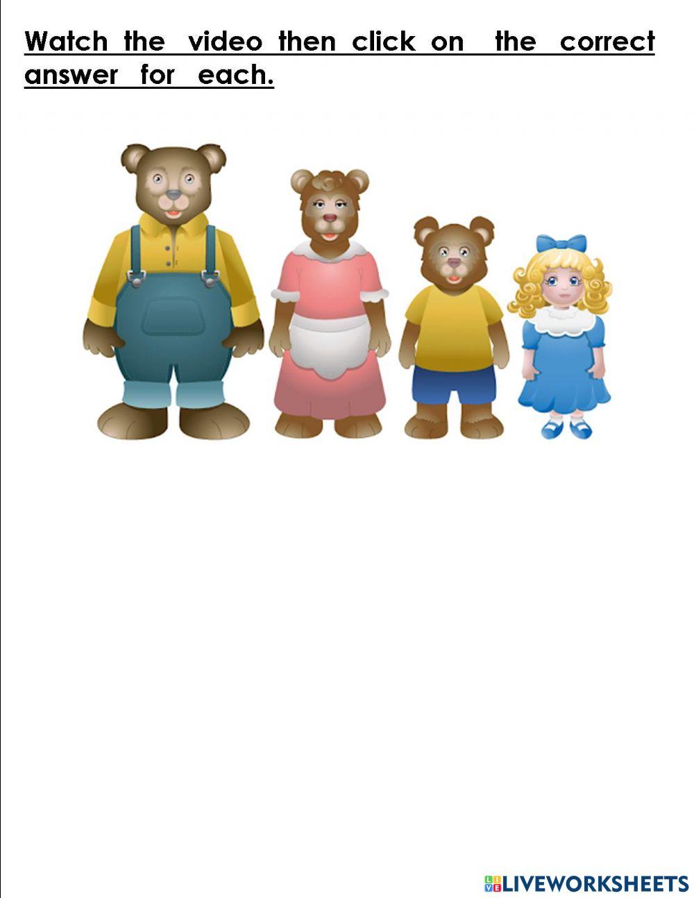 Goldilocks and the Three Bears