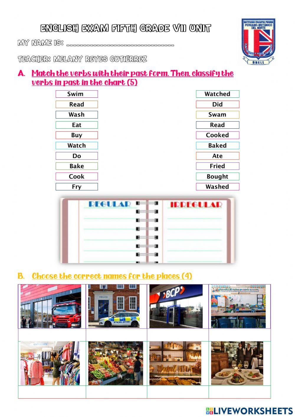 Fifth Grade Exam VII Unit