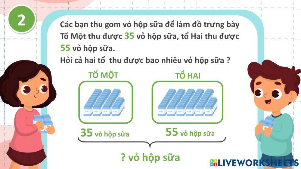Tuần 11 - phép cộng có nhớ trong phạm vi 100