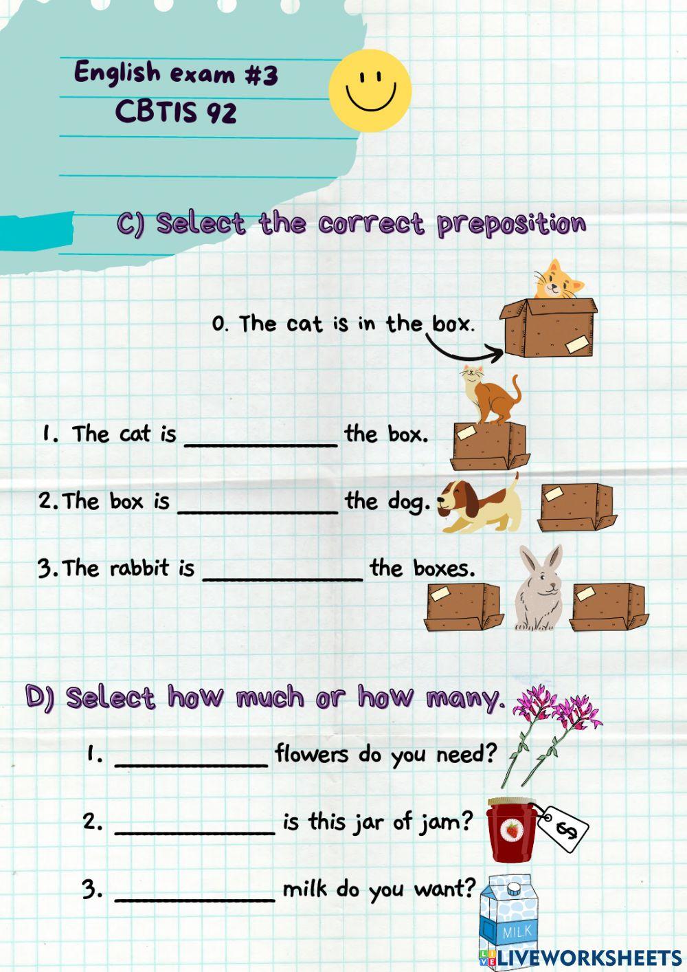English test - for beginners A1
