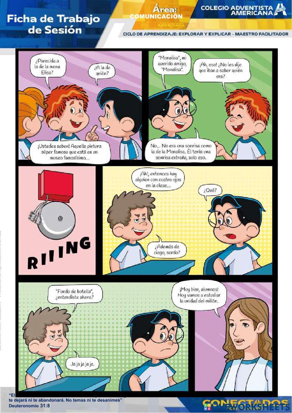 Las historietas y las onomatopeyas