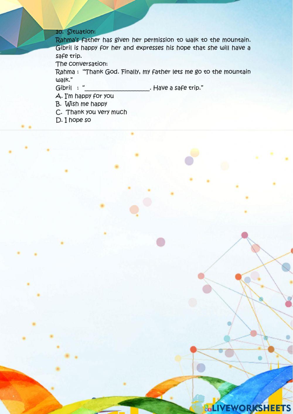 Wish-Hope and Congratulation