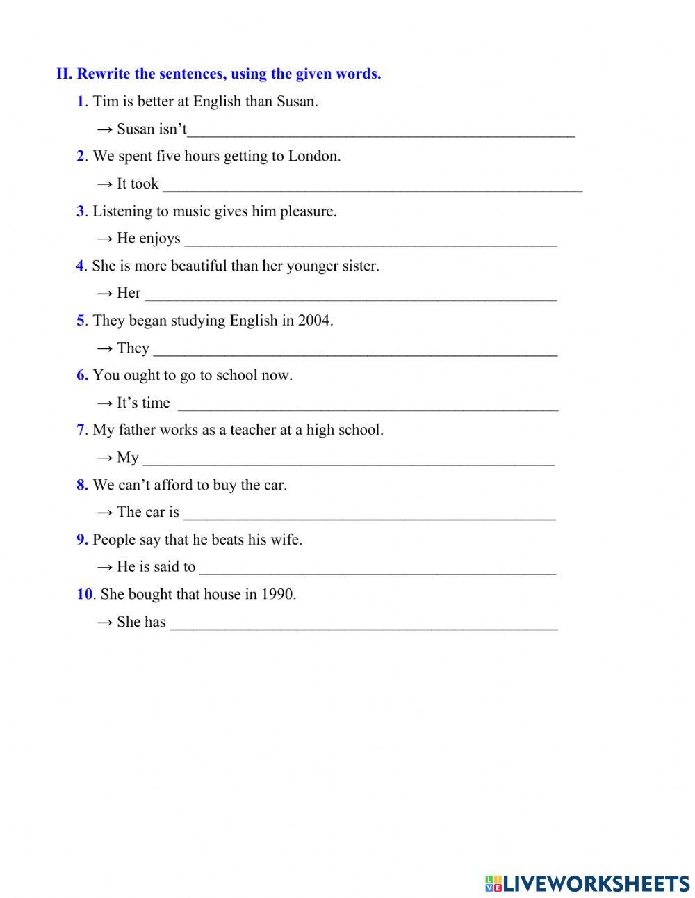 English 7 unit 5 writing