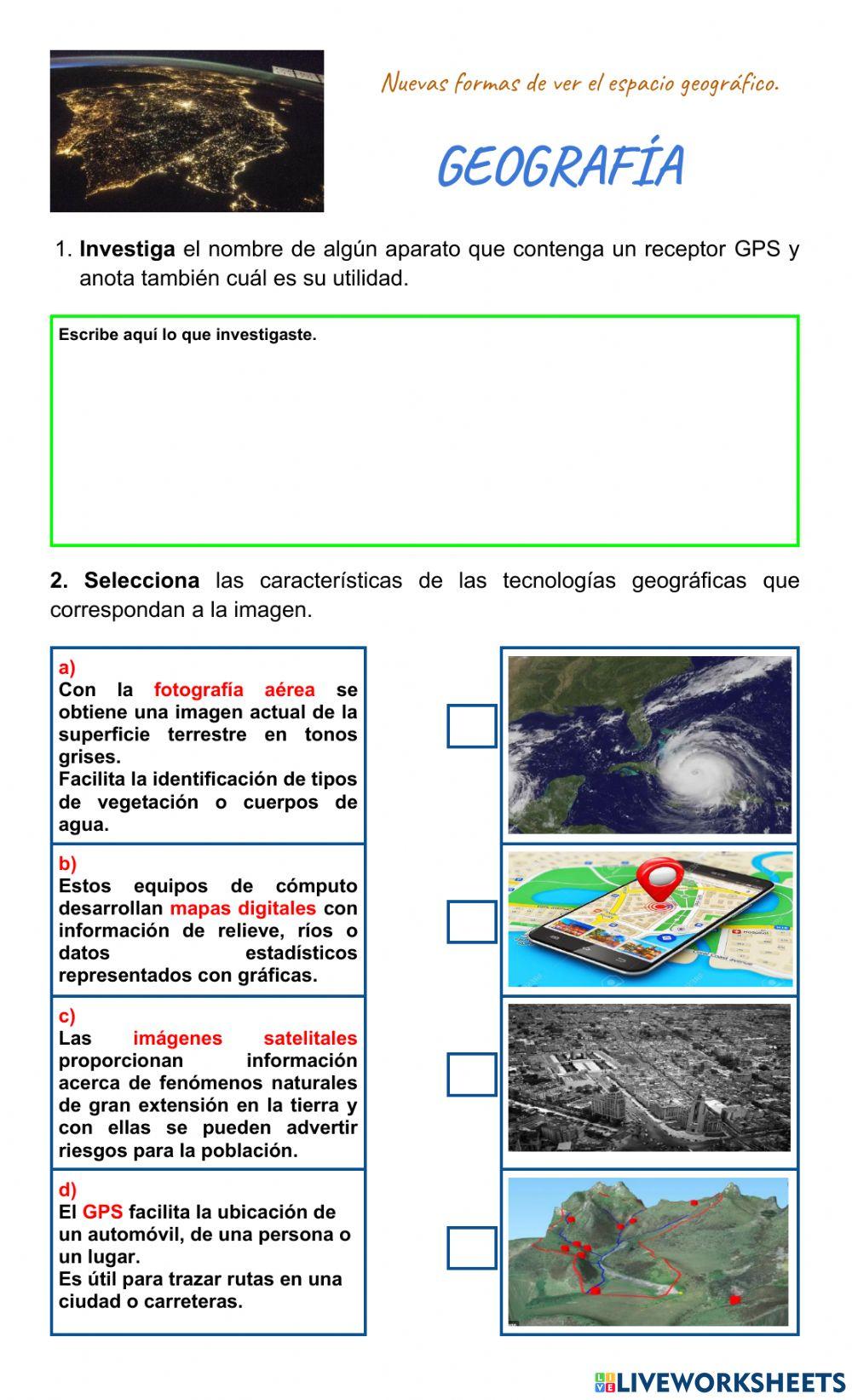 Nuevas tecnologías geográficas