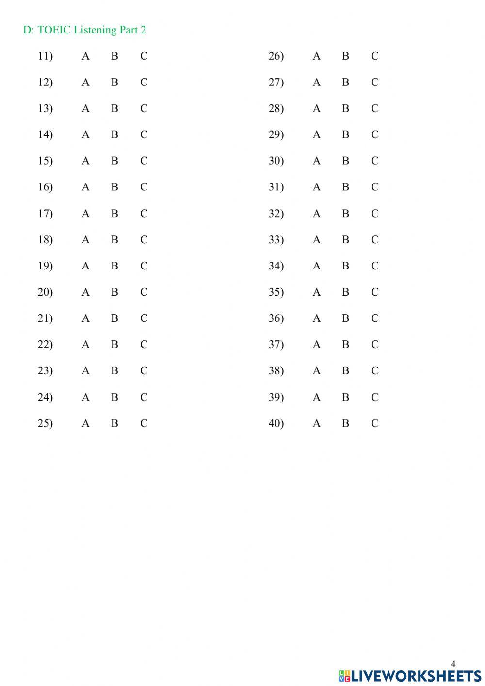 Final Level 7 Listening Test