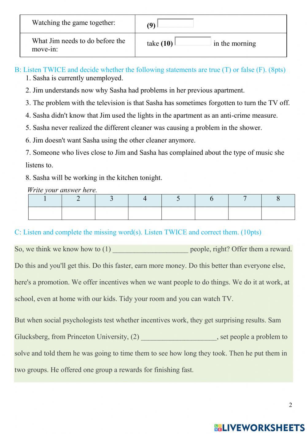 Final Level 5 Listening Test