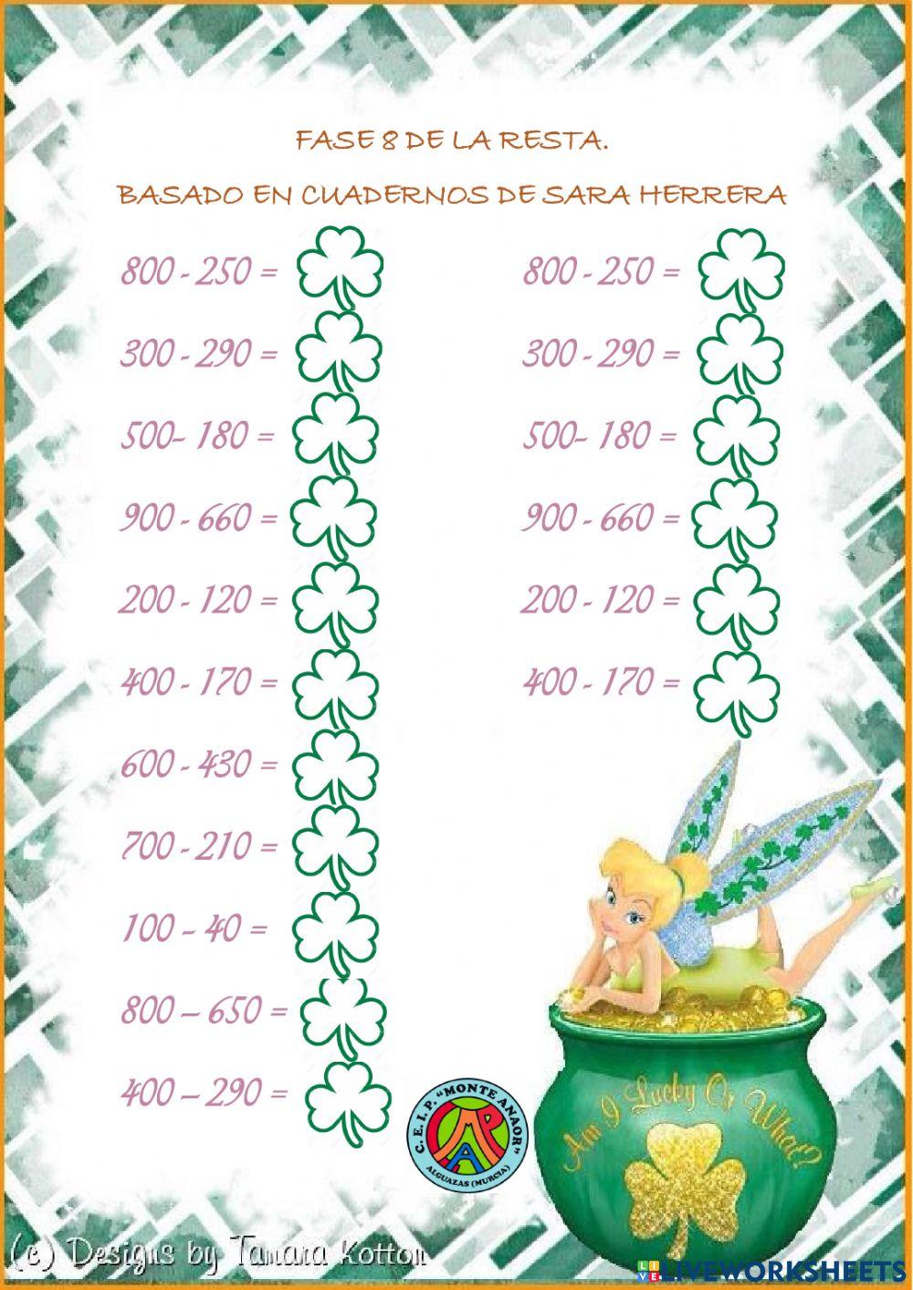 Fase 8 de la resta