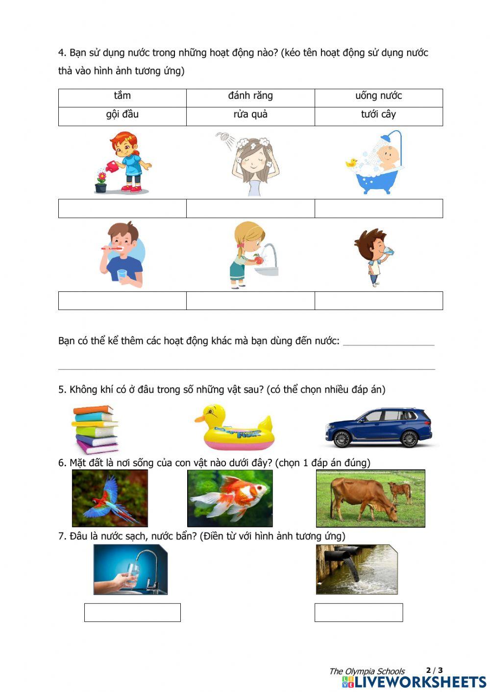 Đất, nước, không khí