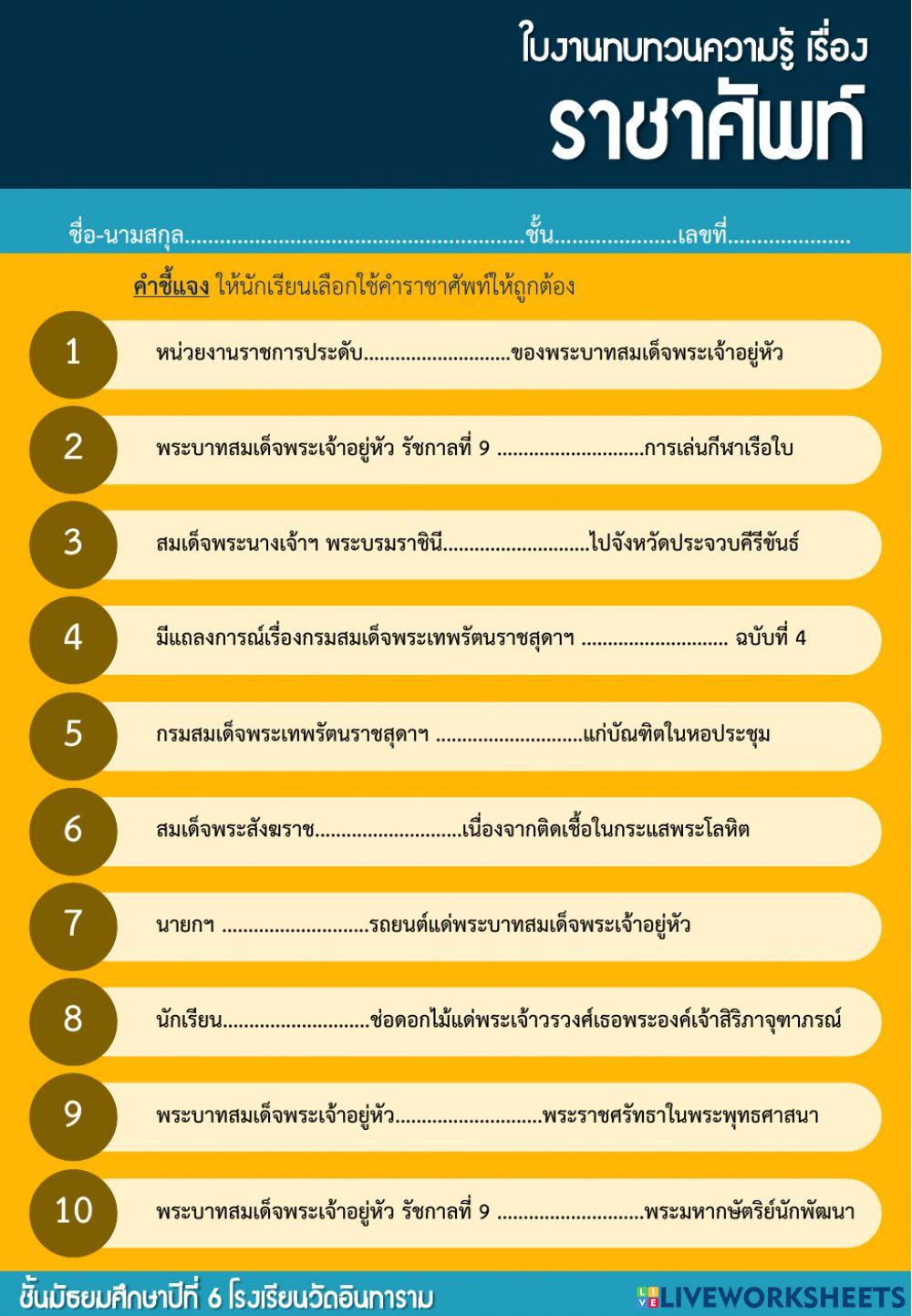 ราชาศัพท์