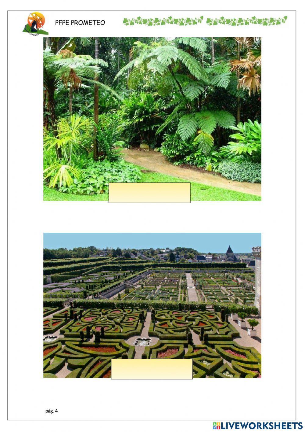 Diferentes estilos de jardín