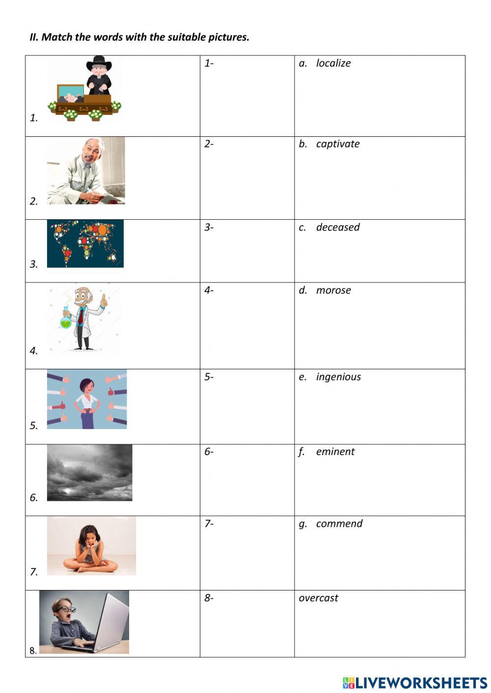 COURAGE advanced vocabulary