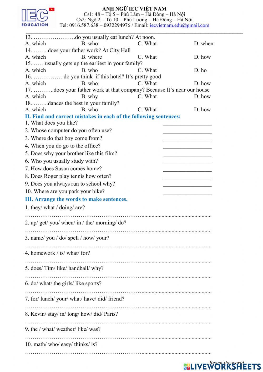 Unit 7 : Grade 6 : Television