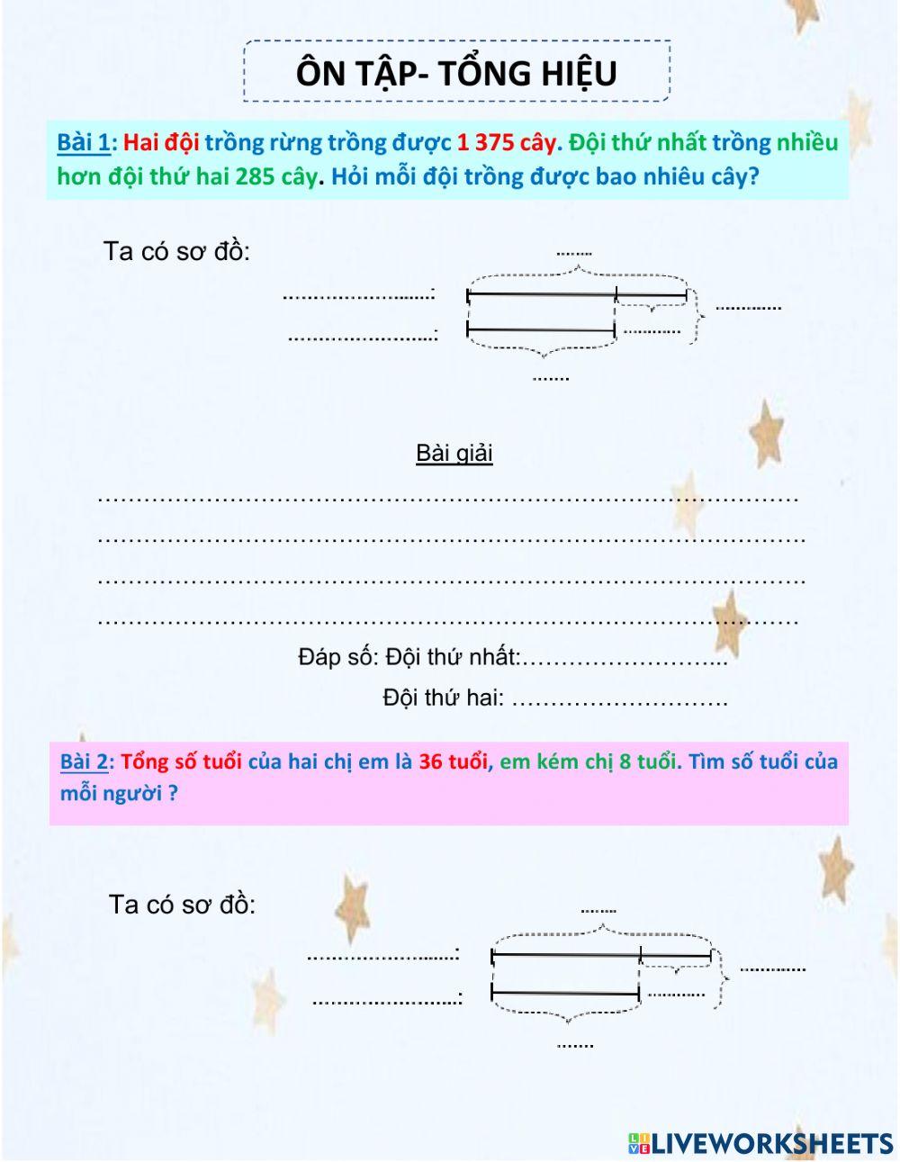 Ôn tập - Tổng hiệu