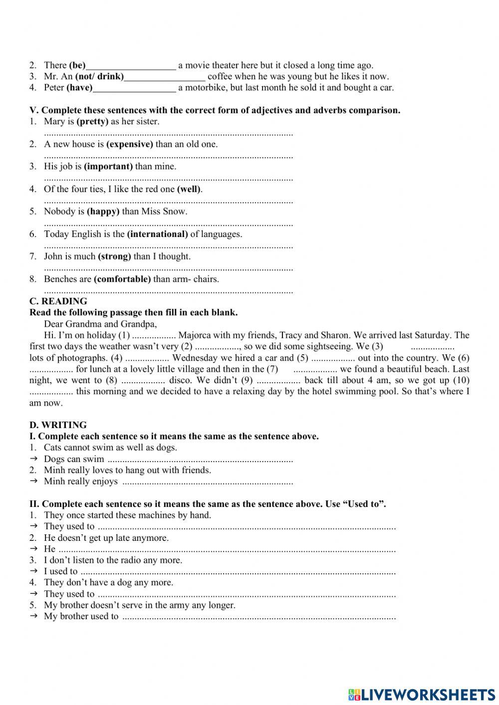 G8 - Final Test 1 - Term 1