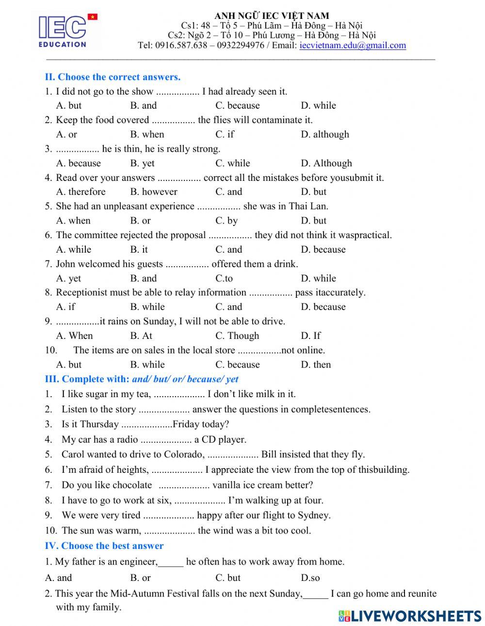 Complex and compound sentences